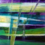 2014 A Fleur d'Eau 02 acrylique et huile sur toile 80x80