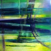 2014 A Fleur d'Eau 03 acrylique et huile sur toile 80x80
