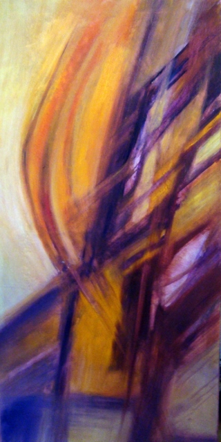 2014 Temps déplié 02 Acrylique et huile sur toile 50x100