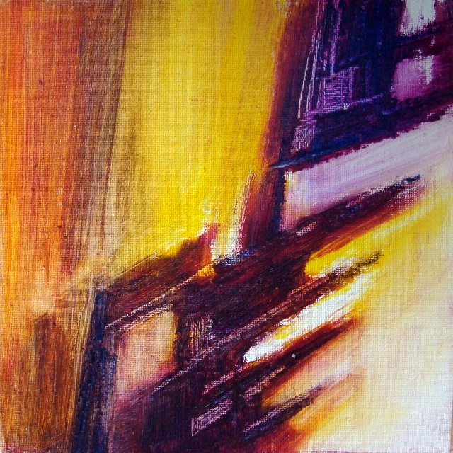 2014 Temps déplié 11 Acrylique et huile sur carton entoilé 20x20
