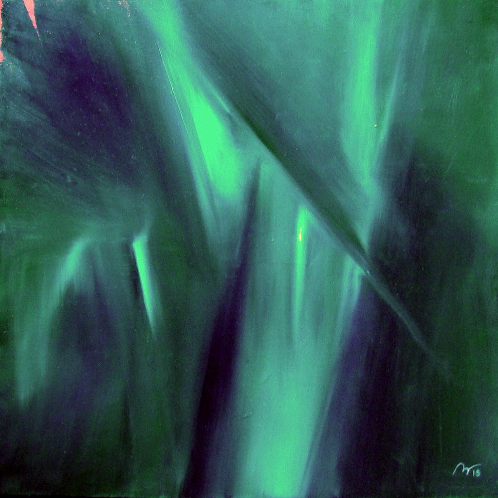 2015-Vert sombre 02 -huile sur toile - 70x70