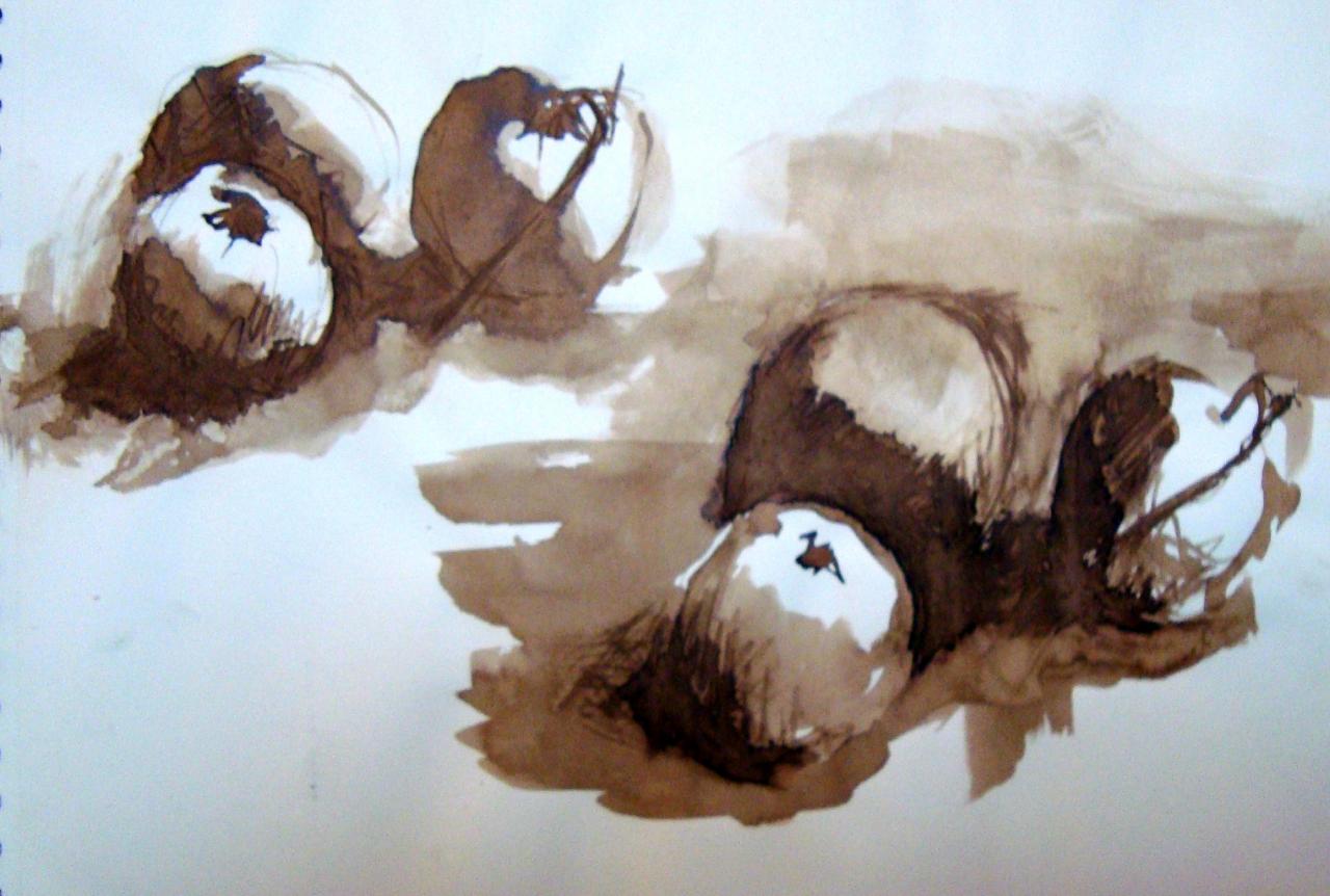 Nature morte-encre sépia 13-12-2015