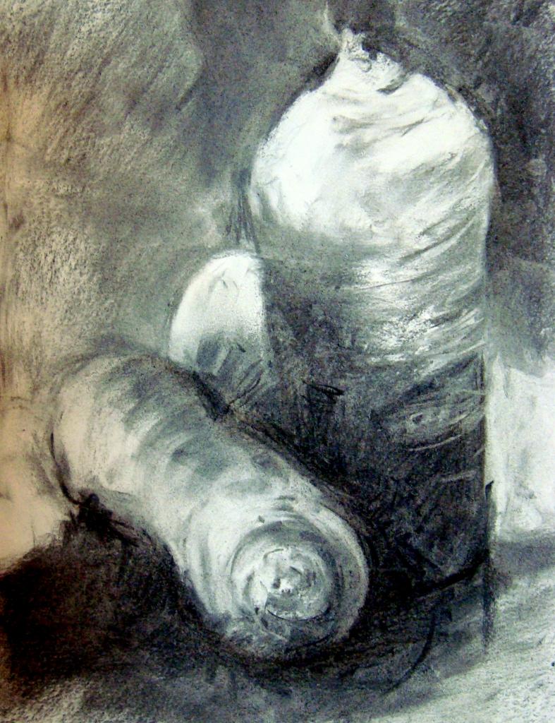 Nature morte -fusain 21-02-2015