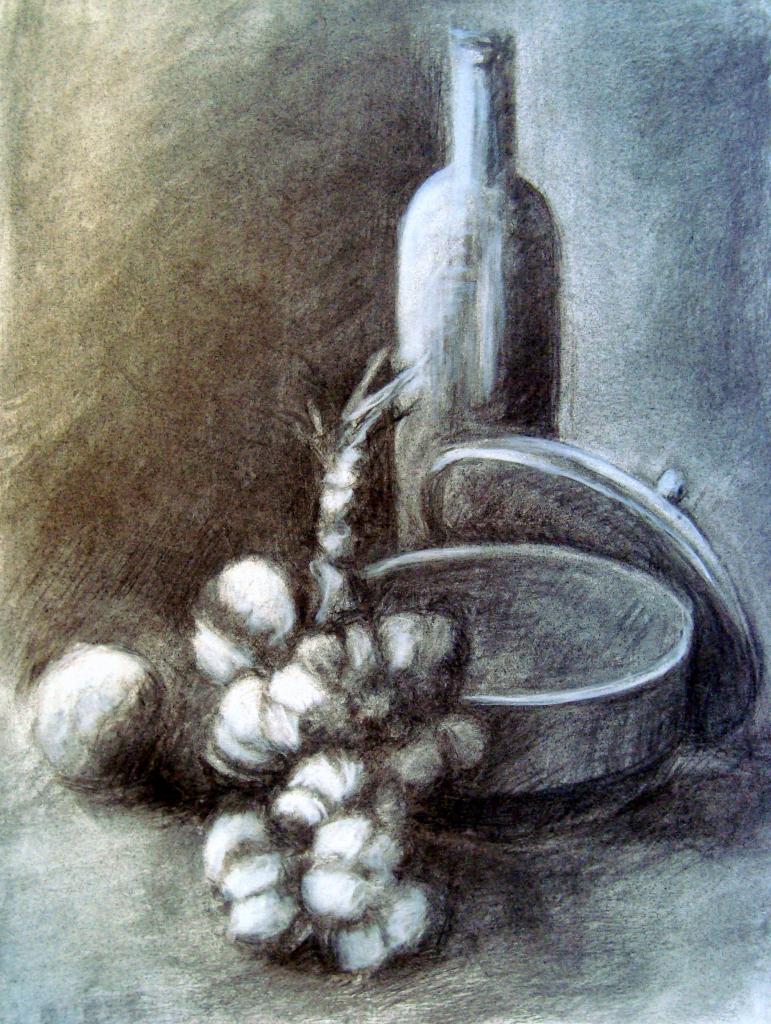 Nature morte -fusain -21.11.2015
