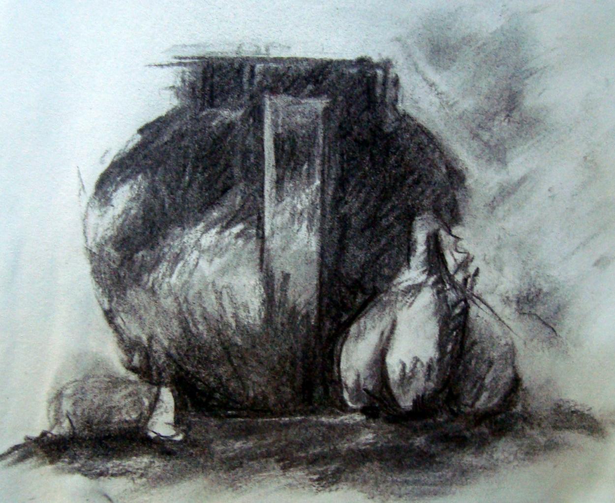 Nature morte -fusain- 25.10.2014