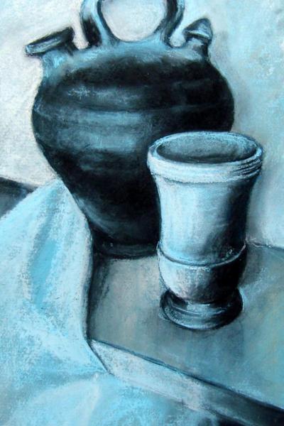 Pots bleus pastel sec 2020